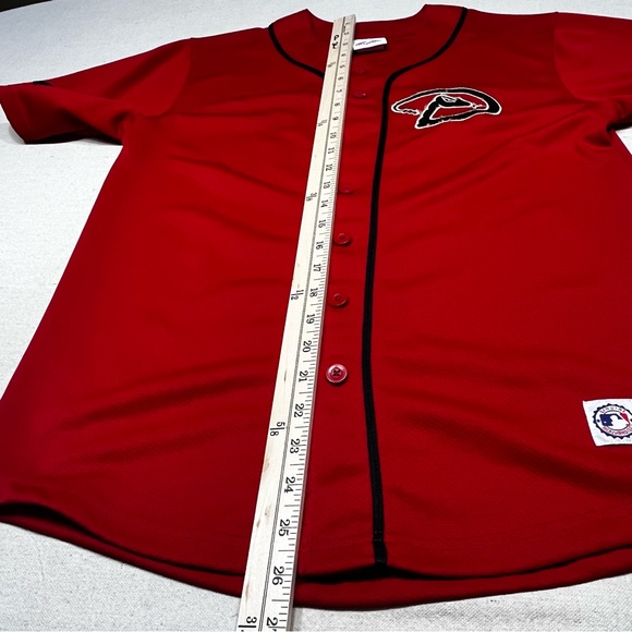 Majestic Arizona Diamondbacks Red Team Youth Jersey with Black Trim - Size 14/16 - Picture 10 of 13